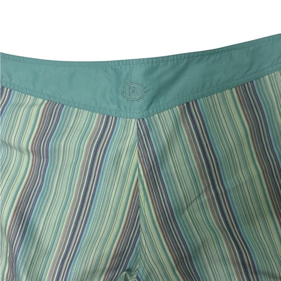 oobe Striped Teal Women's Shorts Size Medium - Picture 6 of 9